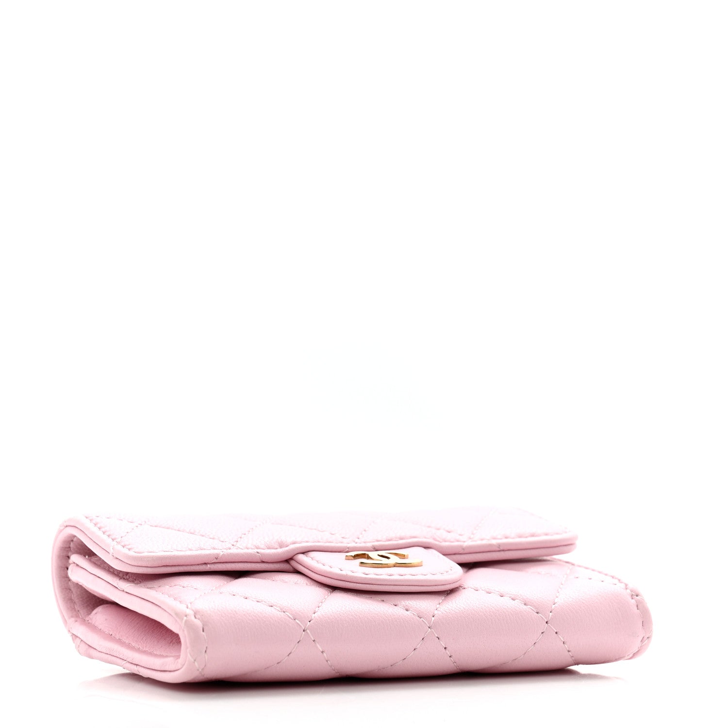 Chanel Lambskin Quilted Flap Card Holder Wallet Light Pink 4 of 13