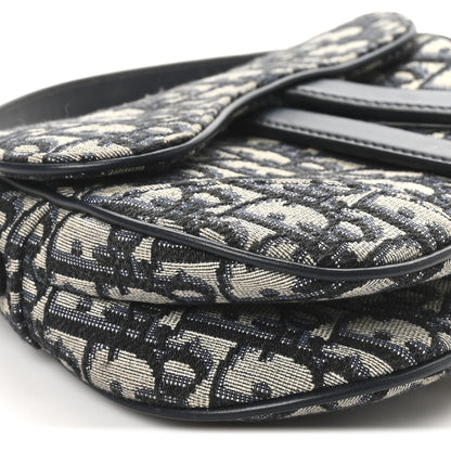 Christian Dior Oblique Mini Saddle Bag Blue 9 of 11
