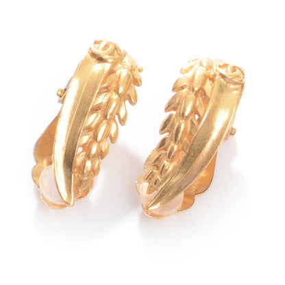 Chanel CC Wheat Clip On Earrings 1 of 2