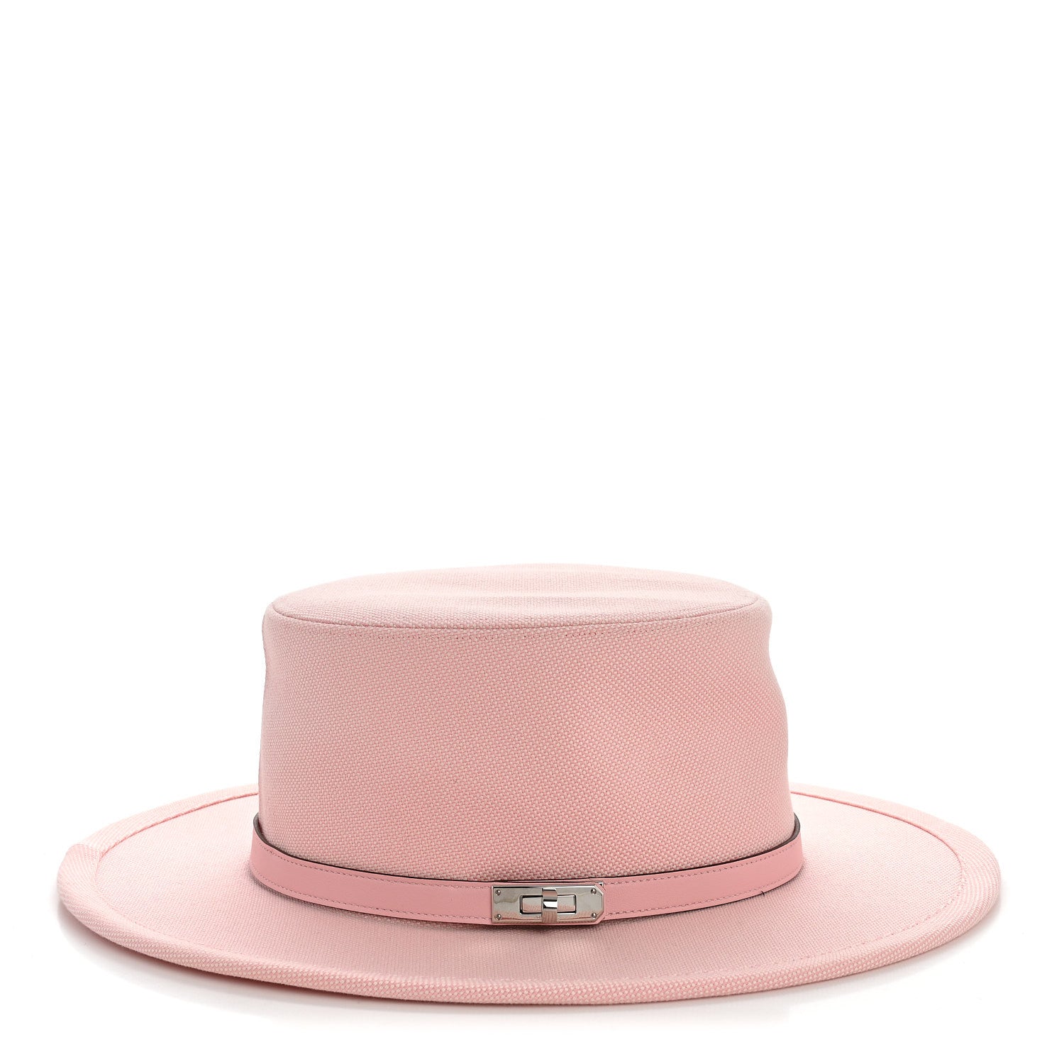 Hermes Toile H Hampton Plein Air Hat 57 Rose Clair Rose Sakura 5 of 9