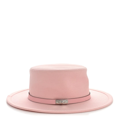 Hermes Toile H Hampton Plein Air Hat 57 Rose Clair Rose Sakura 5 of 9