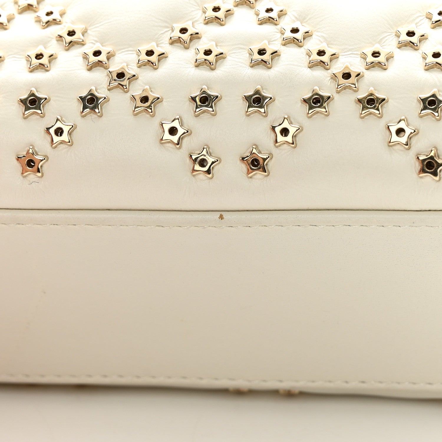 Christian Dior Lambskin Cannage Lucky Star Studded Mini Lady Dior White 12 of 17