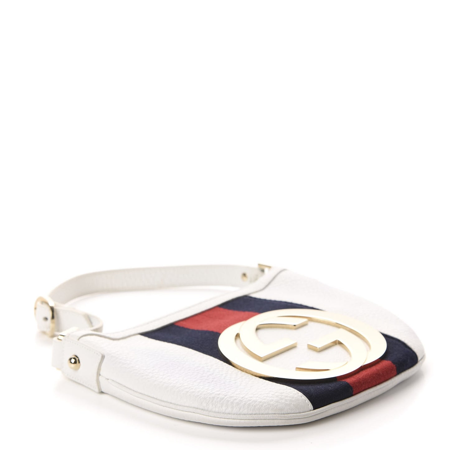 Calfskin Web Small Blondie Hobo White