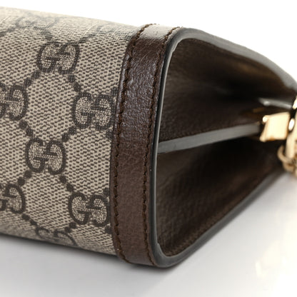Gucci GG Supreme Monogram Web Small Ophidia Chain Shoulder Bag Brown 10 of 14