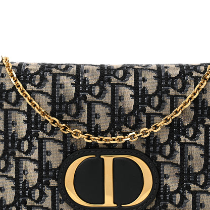 Christian Dior Oblique 30 Montaigne 2-In-1 Pouch Blue 7 of 13