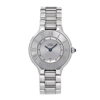 Cartier Stainless Steel 28mm Must De 21 Quartz Watch 1 of 8