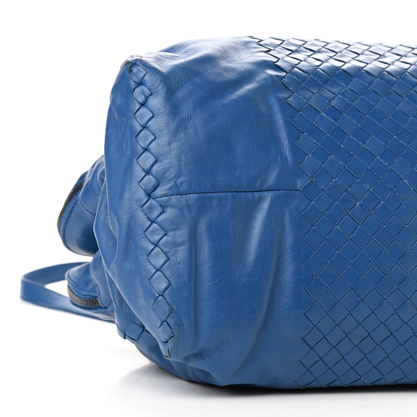Calfskin Intrecciato Large Leggero Tote Blue