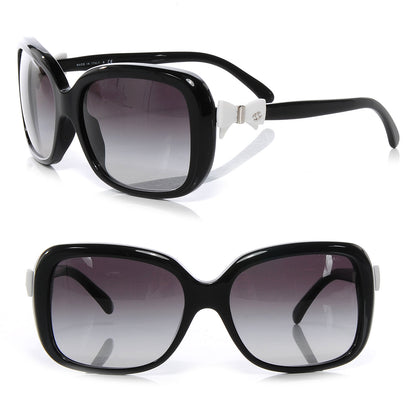 Chanel Acetate CC Bow Sunglasses 5171 Black White 1 of 5