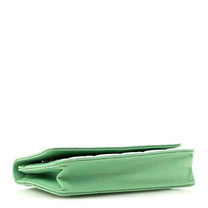 Chanel Caviar Quilted Wallet On Chain WOC Green 4 of 14