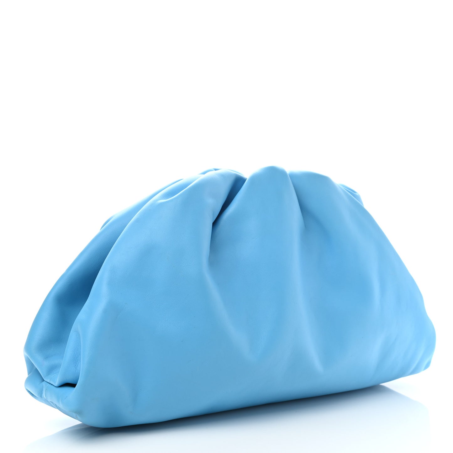 Smooth Butter Calf The Pouch Oversized Clutch Sky Blue