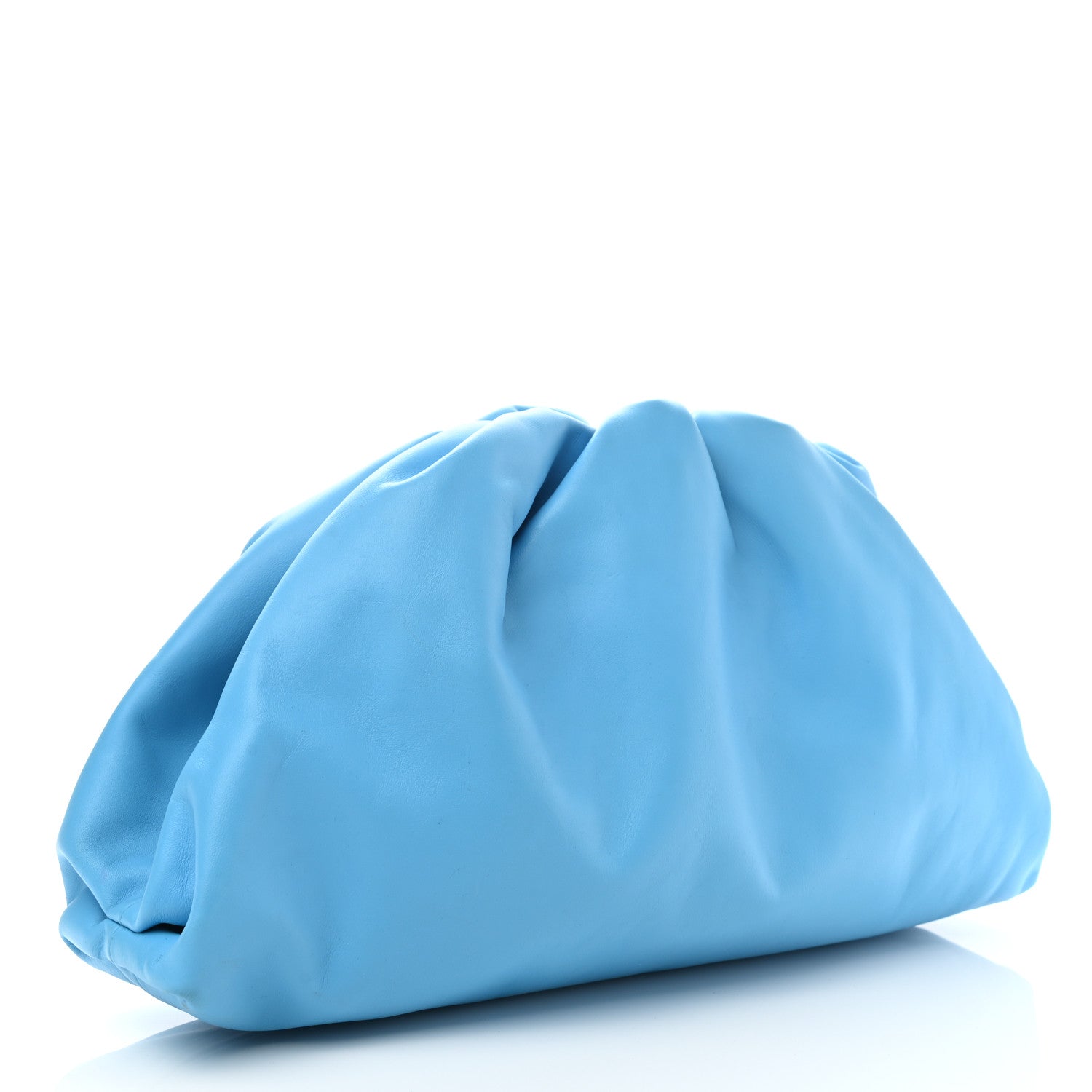 Bottega Veneta Smooth Butter Calf The Pouch Oversized Clutch Sky Blue 3 of 9