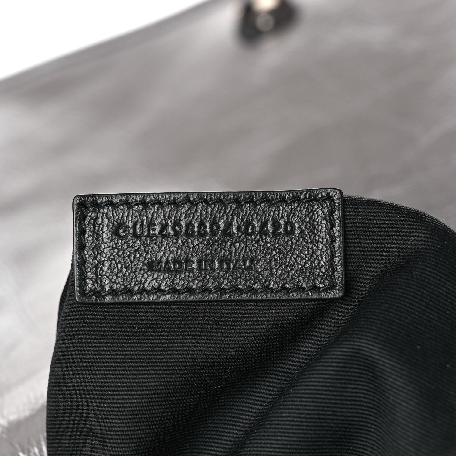Saint Laurent Crinkled Calfskin Matelasse Monogram Medium Niki Chain Satchel Fog 7 of 9