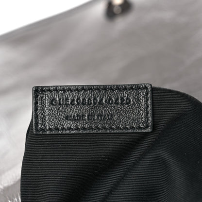 Saint Laurent Crinkled Calfskin Matelasse Monogram Medium Niki Chain Satchel Fog 7 of 9