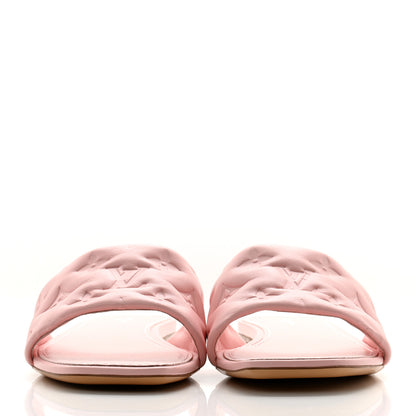Louis Vuitton Lambskin Embossed Monogram Revival Flat Mules 41 Rose Clair 2 of 9