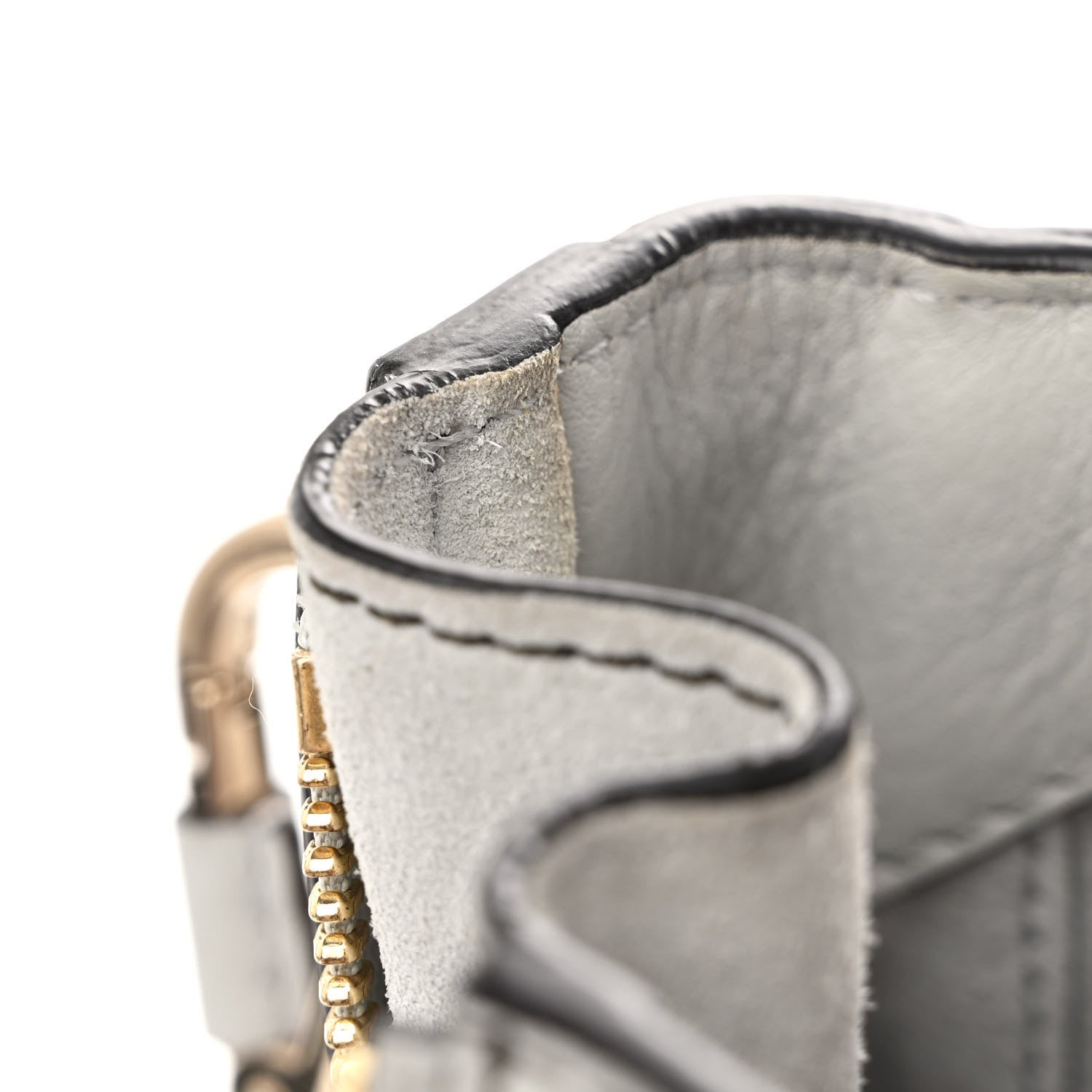Chloe Calfskin Suede Paisley Patchwork Perforated Mini Faye Backpack Airy Grey 10 of 10
