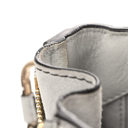 Chloe Calfskin Suede Paisley Patchwork Perforated Mini Faye Backpack Airy Grey 10 of 10