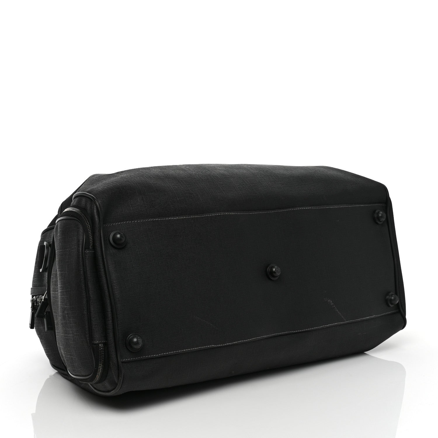 Gucci Coated Canvas Interlocking G Duffle Bag Black 3 of 16