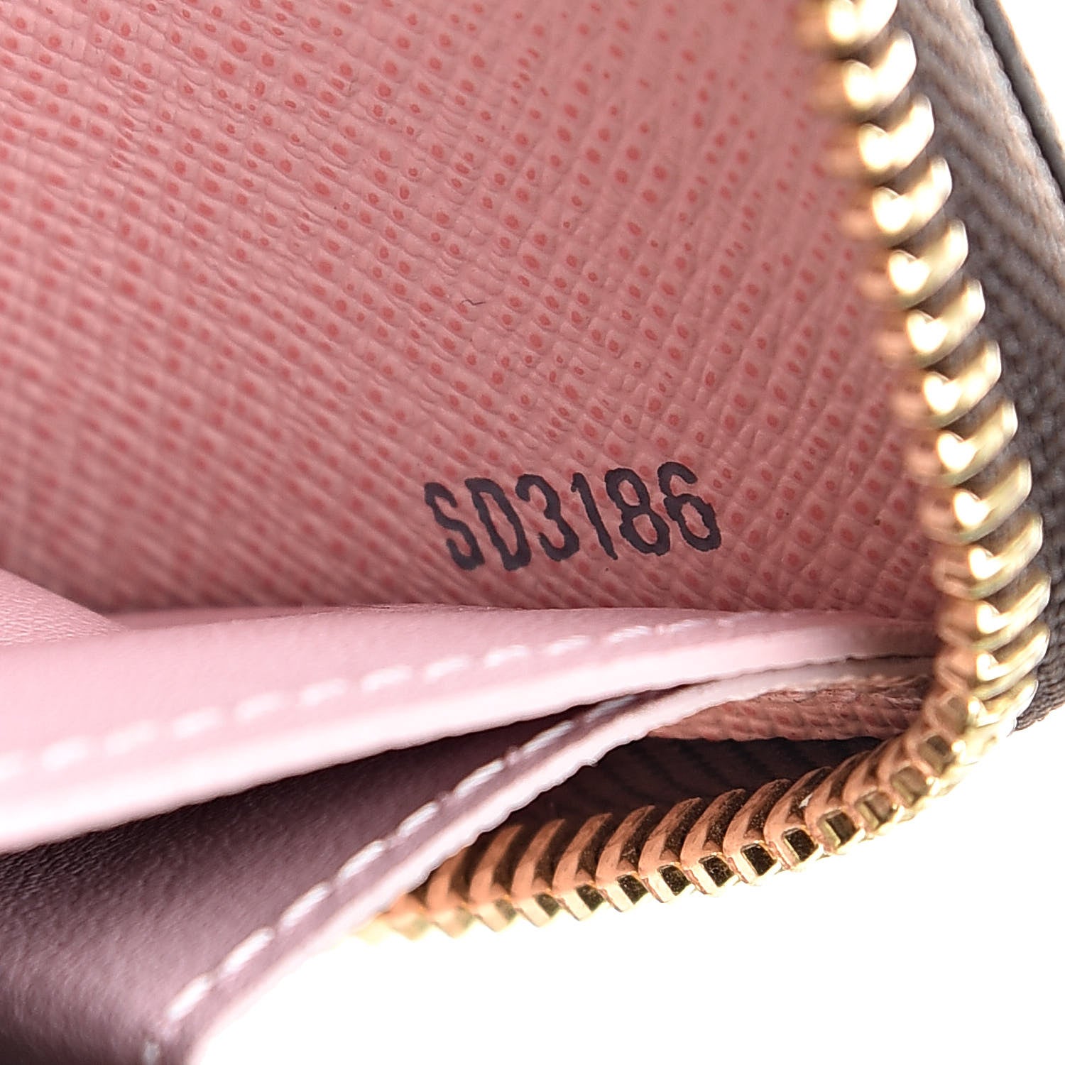 Louis Vuitton Damier Ebene Clemence Wallet Rose Ballerine 7 of 8