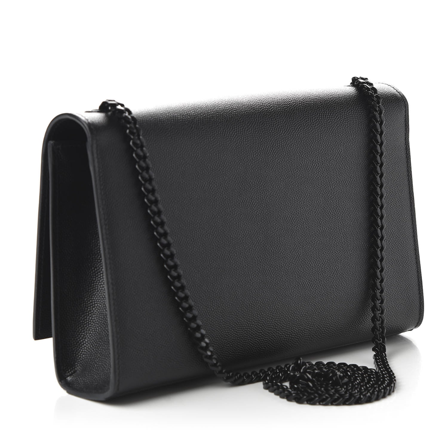 Saint Laurent Grain De Poudre Medium Classic Monogram Kate Satchel Black 3 of 9
