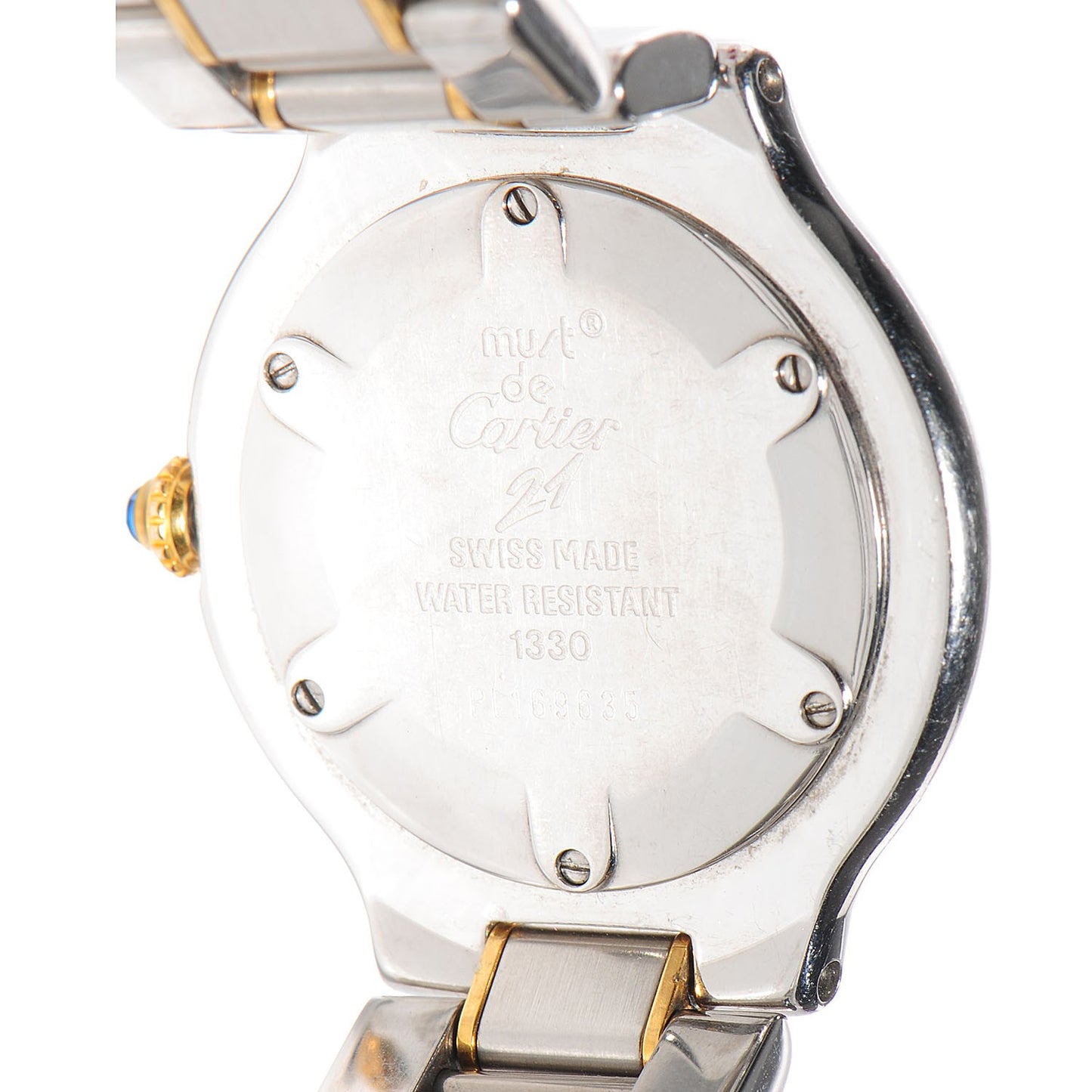 Stainless Steel 18K Yellow Gold 31mm Must De 21 Quartz Watch