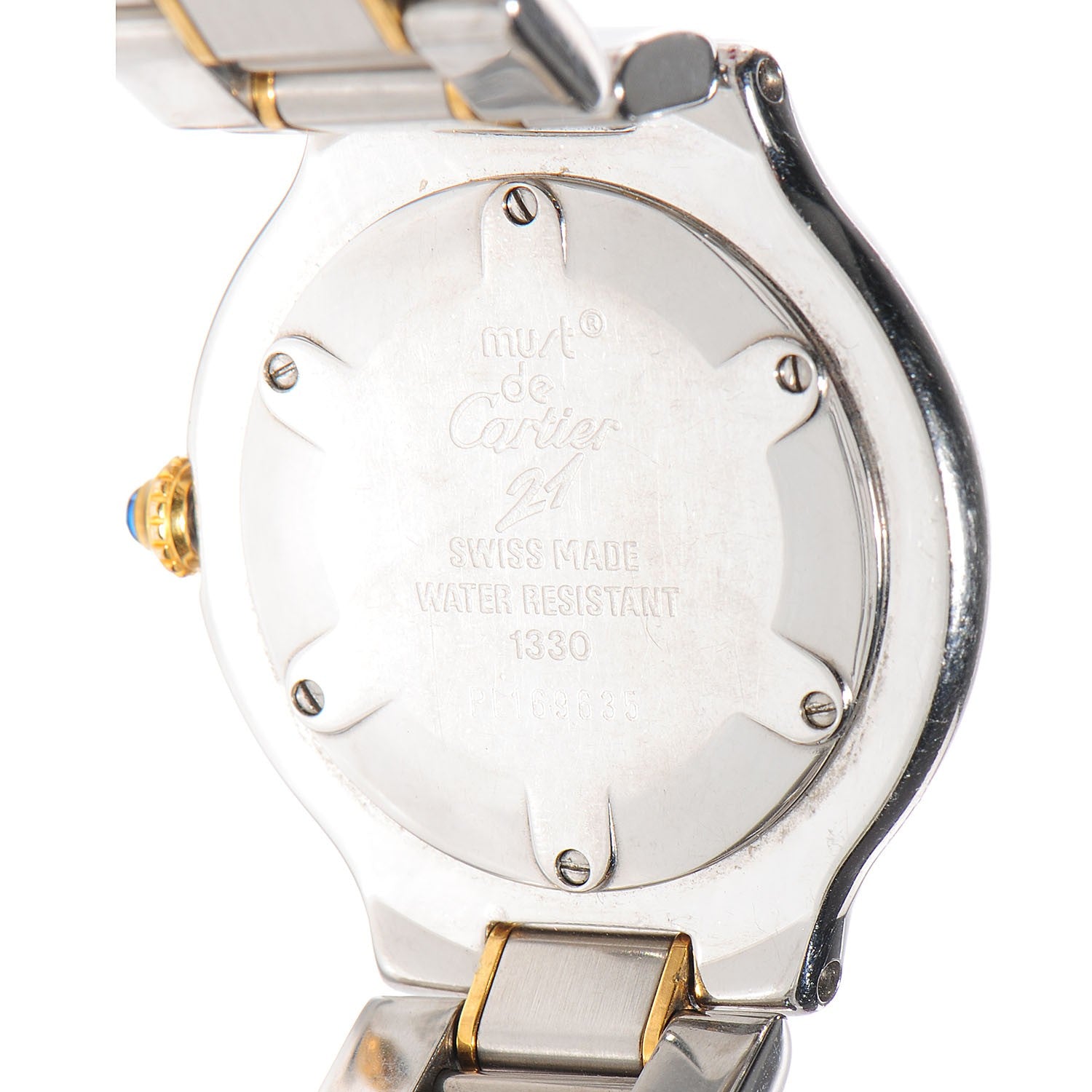 Cartier Stainless Steel 18K Yellow Gold 31mm Must De 21 Quartz Watch 6 of 10