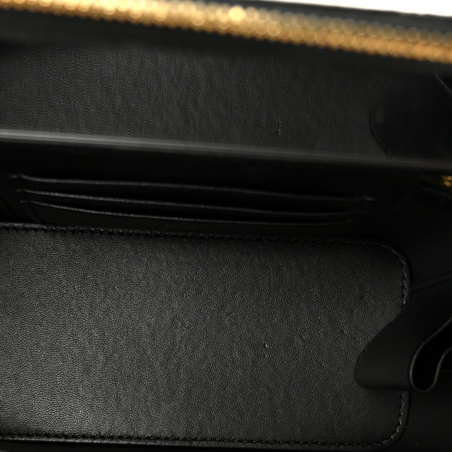 Shiny Lambskin Quilted Small Plexiglass Top Handle Vanity Case With Chain Black Tortoise