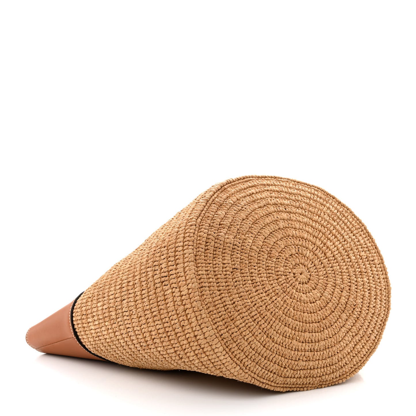 Raffia Calfskin Medium Tan