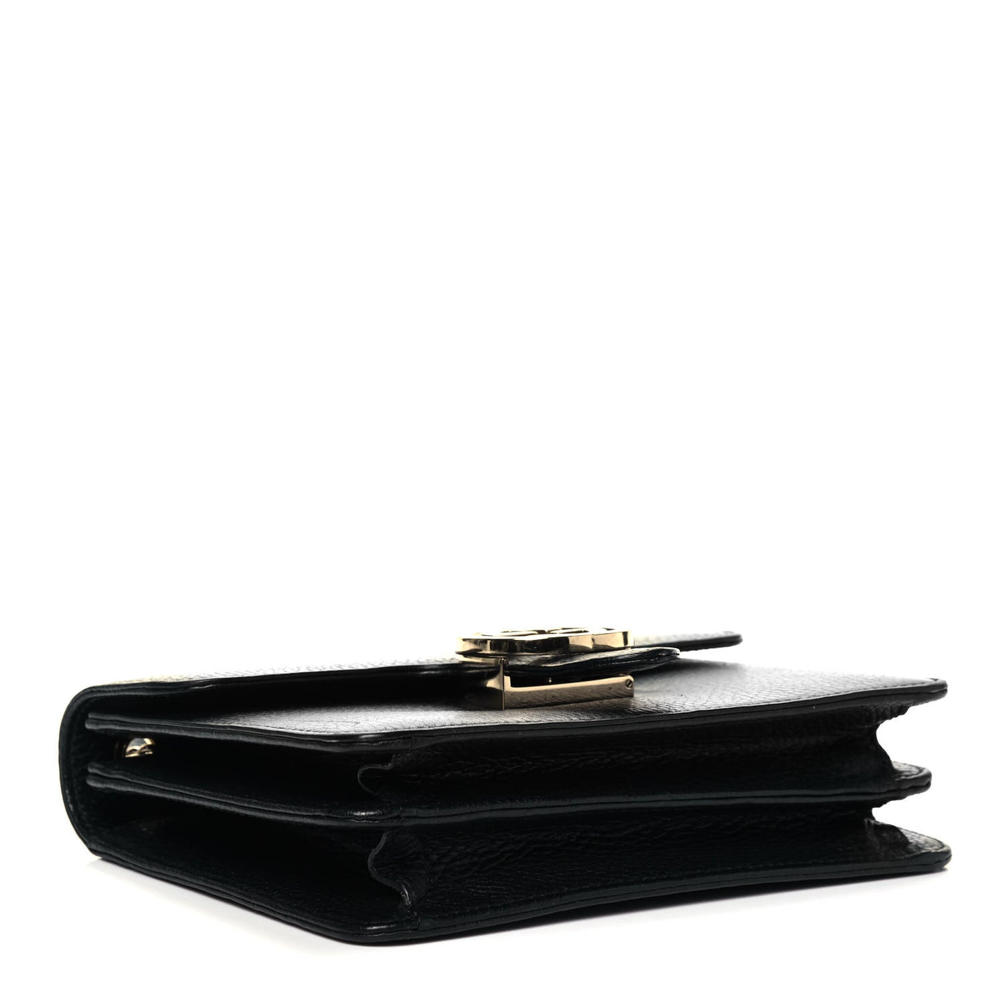Dollar Calfskin Small Interlocking G Shoulder Bag Black