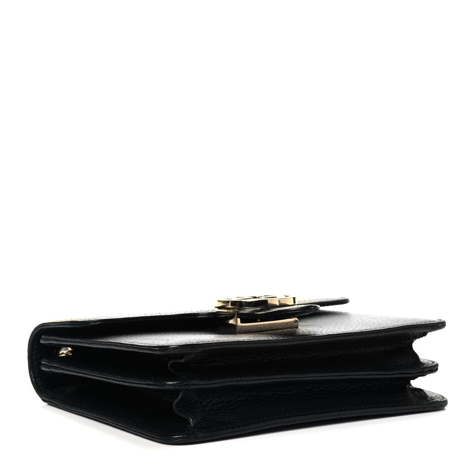 Gucci Dollar Calfskin Small Interlocking G Shoulder Bag Black 4 of 9