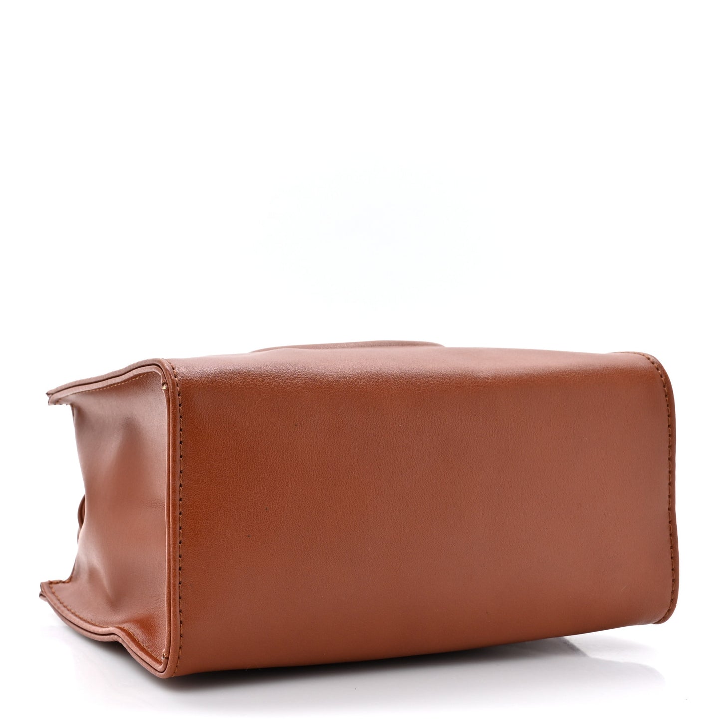 Vegan Leather Small Shopping Bag Tan