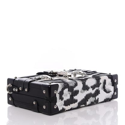 Louis Vuitton Sequins Leopard Petite Malle Black Gris 3 of 8