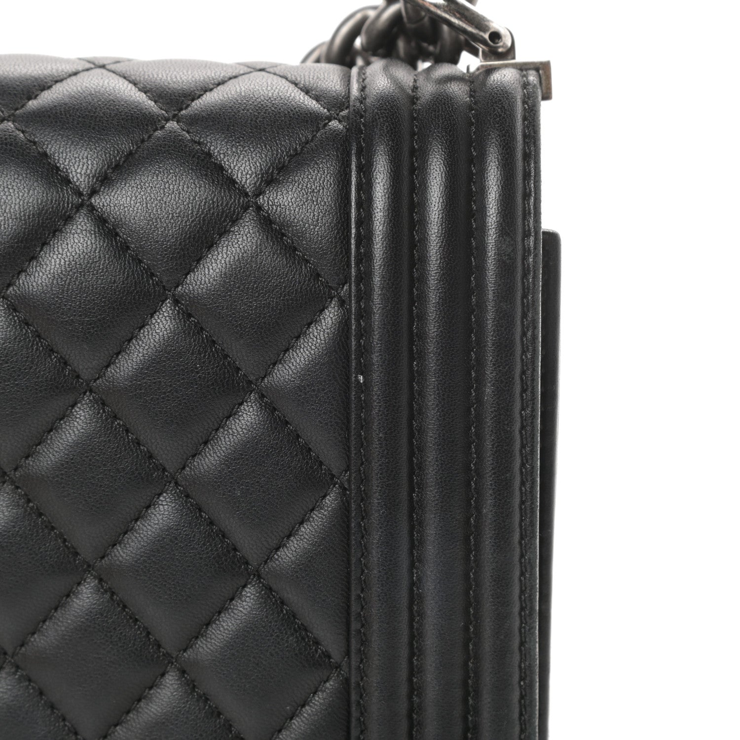 Chanel Lambskin Quilted Medium Boy Flap Black 18 of 19