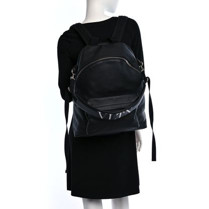 Valentino Garavani Calfskin VLTN Backpack Black 2 of 9