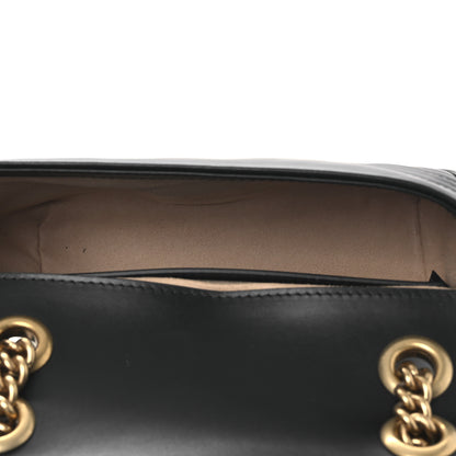 Gucci Calfskin Matelasse Mini GG Marmont Shoulder Bag Black 5 of 10