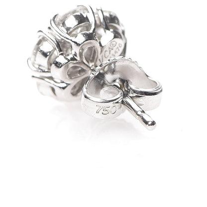 Van Cleef & Arpels 18K White Gold Diamond Fleurette Earrings 4 of 6