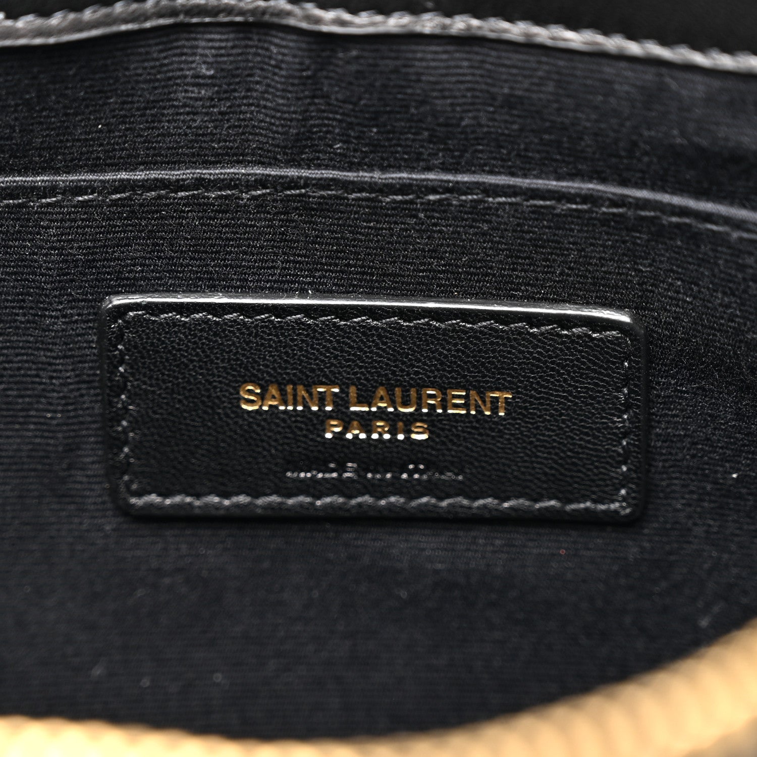 Saint Laurent Lambskin Patchwork Monogram Jamie Pouch Black 6 of 7