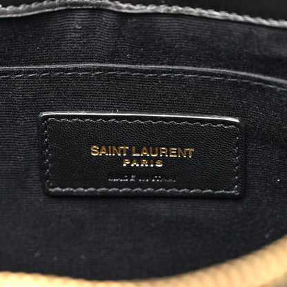 Saint Laurent Lambskin Patchwork Monogram Jamie Pouch Black 6 of 7