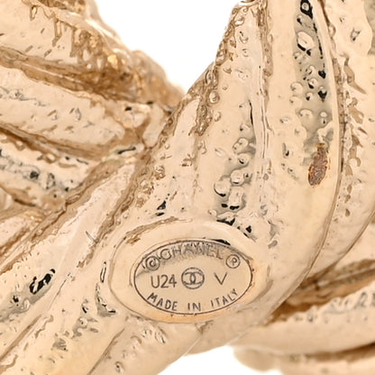 Chanel Twisted CC Brooch Light Gold 3 of 3