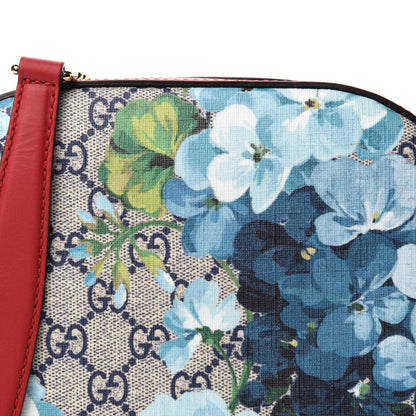 Gucci GG Supreme Monogram Blooms Mini Chain Shoulder Bag Beige Blue Navy Hibiscus Red 10 of 10