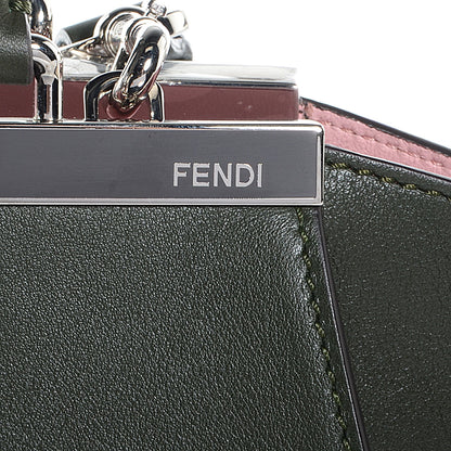 Fendi Vitello Dolce Marmol Shiny Nappa Petite 3Jours Tote Verde Prato 9 of 9