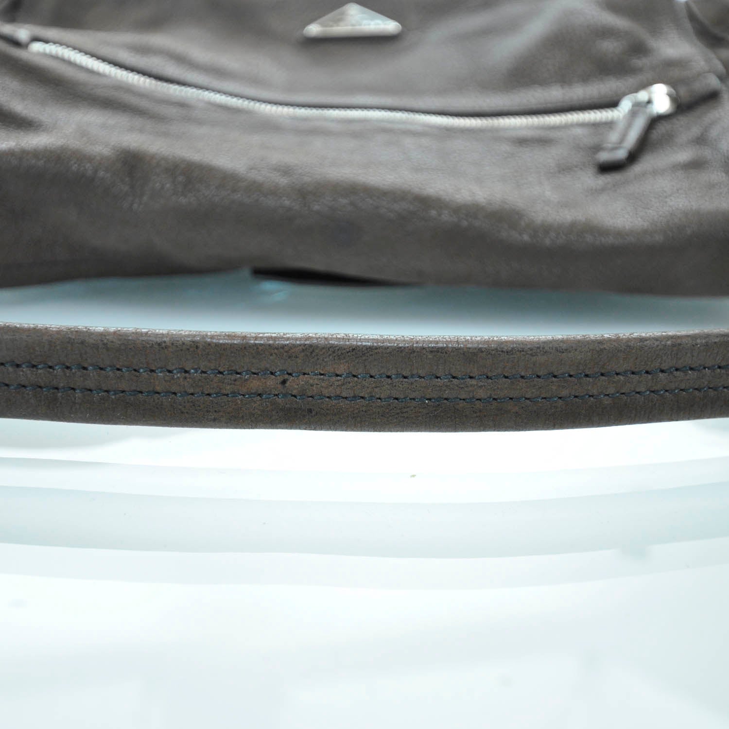 Prada Leather Antic Easy A Foldover Pushlock Flap Shoulder Bag 12 of 12