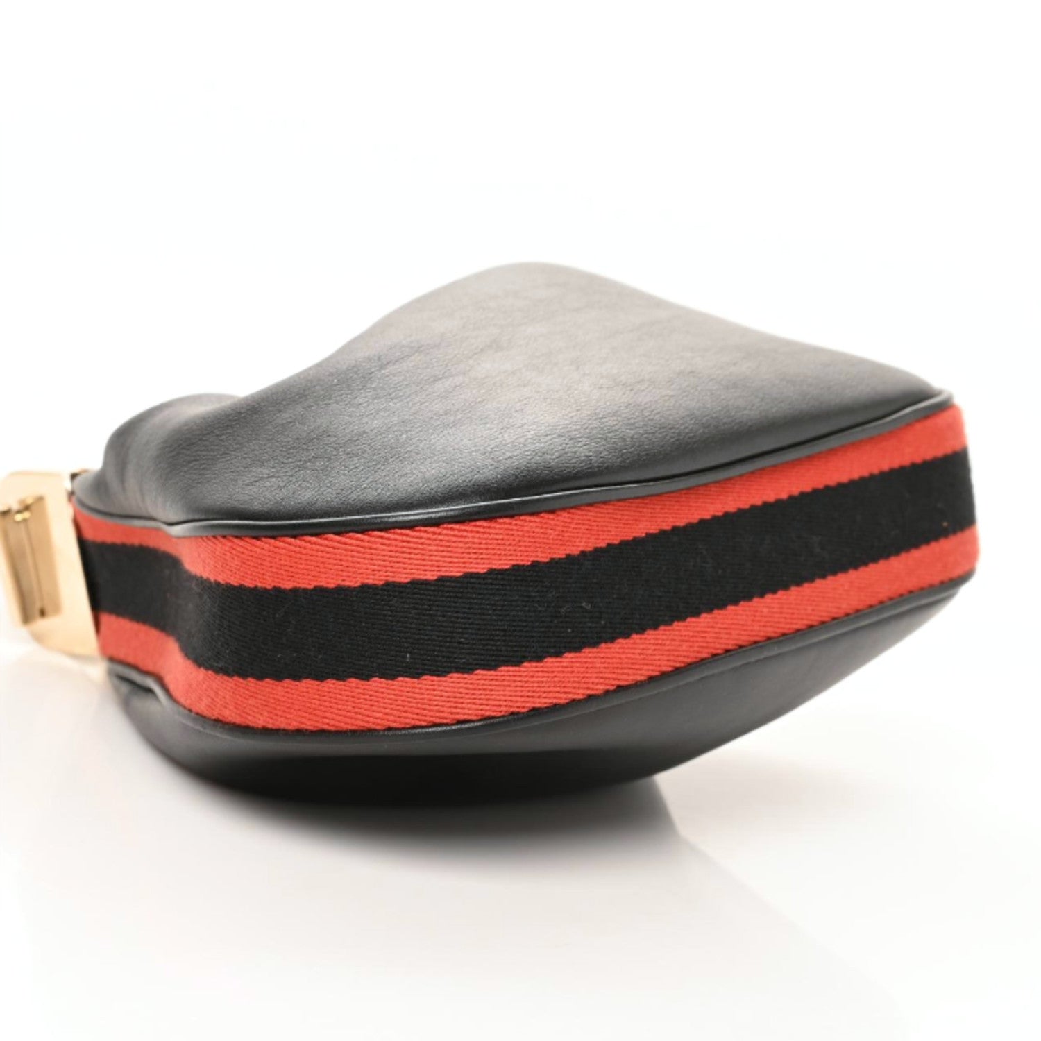 Gucci Aria Calfskin Web Small Attache Shoulder Bag Black 4 of 9
