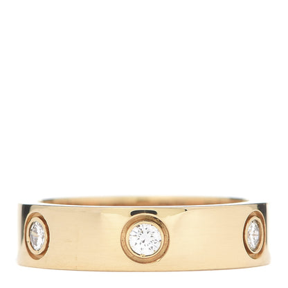 Cartier 18K Yellow Gold 6 Diamond 5.5mm LOVE Ring 58 8.25 1 of 7