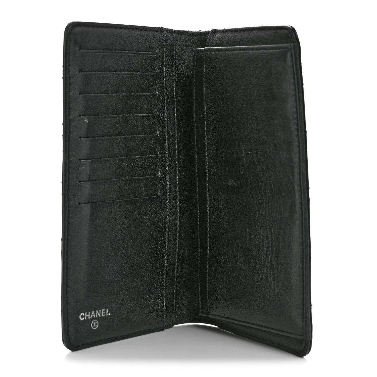 Chanel Patent Quilted Brilliant Yen Wallet Black 5 of 12