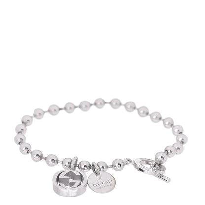 Gucci Sterling Silver Boule Bead Charm Toggle Bracelet 1 of 4