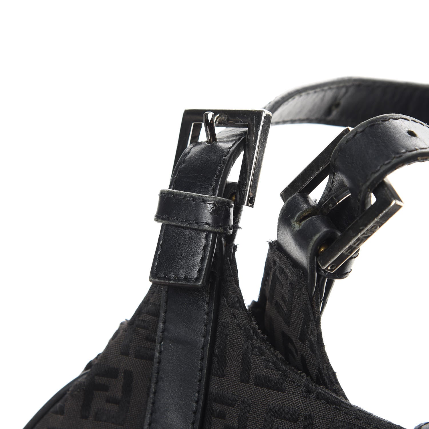 Fendi Zucchino Shoulder Bag Black 16 of 17