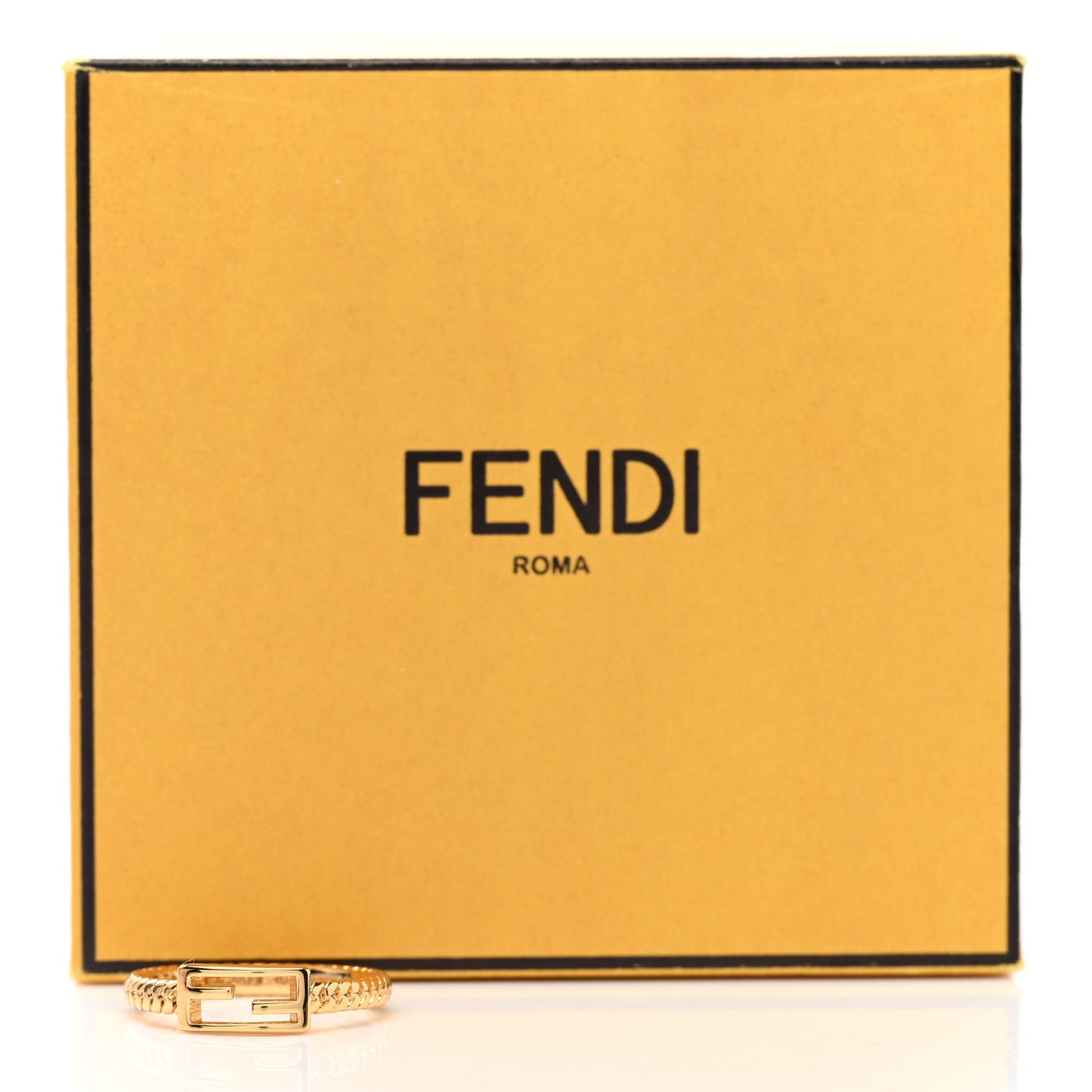 Metal FF Chain Ring S Gold