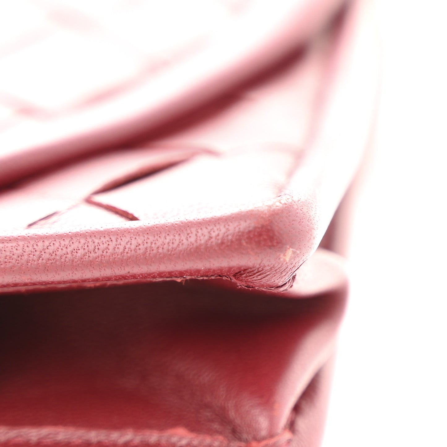 Nappa Intrecciato Flap Bag Burgundy