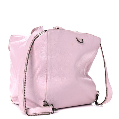 Balenciaga Agneau Classic Hardware Zip Traveler Backpack Rose Poudre Rose Petunia 3 of 17