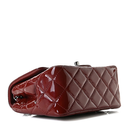 Chanel Patent Quilted Mini Square Flap Dark Red 4 of 11